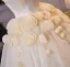 Elegant White Appliques Wedding Dresses 2025 Ball Gown Strapless Sleeveless Backless Floor-Length / Long Wedding