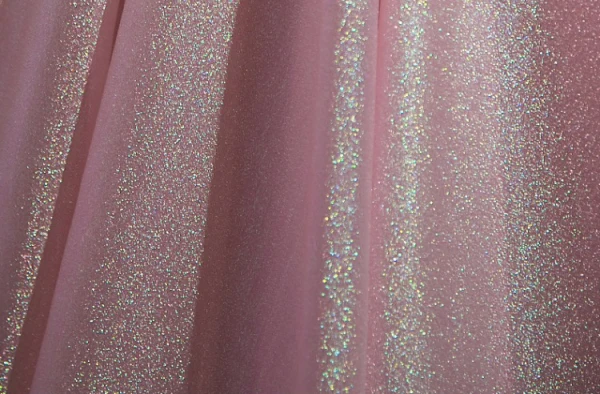Lovely Blushing Pink Glitter Prom Dresses 2023 A-Line / Princess Off-The-Shoulder Bow Short Sleeve Backless Floor-Length / Long Formal Dresses