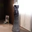Sexy Schwarz Pailletten Abendkleider 2023 Meerjungfrau Bandeau Schleife Ärmellos Rückenfreies Lange Abend Festliche Kleider
