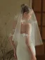 Élégant Blanche Fait main Noeud La Mariée Voile De Mariée 2025