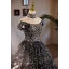 Sparkly Black Sequins Prom Dresses 2024 Ball Gown Off-The-Shoulder Sleeveless Backless Floor-Length / Long Prom Formal Dresses