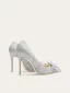 Glittrande Silver Kristall Paljetter Brudskor 2024 10 cm Stilettklackar Spetsiga Bröllop Pumps Högklackade