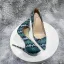 Ovanlig Limegrön Gatukläder Snakeskin Trycket Pumps 2023 12 cm Stilettklackar Spetsiga Pumps Högklackade