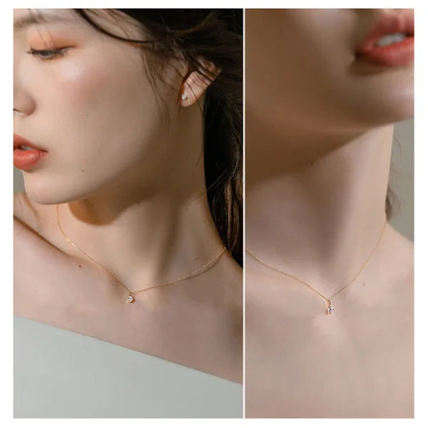 Charming Gold Sterling Silver Rhinestone Prom Necklaces 2023 Accessories