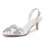 Elegant White Rhinestone Pointed Toe Wedding Shoes 2026 6 cm Stiletto Heels Wedding High Heels
