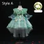 Flower Fairy Sage Green Appliques Lace Flower Birthday Flower Girl Dresses 2024 Ball Gown V-Neck Bell sleeves Court Train Flower Girl Dresses