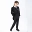 Noire Manches Longues Mariage Costume Garçon Mariage 2025 Manteau Bijoux De Corps Pantalon Chemise Cravate Gilet