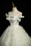 Charmant Ivory / Creme Glanz Pailletten Quaste Ballkleider 2023 Ballkleid Bandeau Schleife Ärmellos Rückenfreies Lange Festliche Kleider
