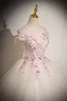 Elegant Champagne Beading Sequins Lace Flower Appliques Prom Dresses 2024 Ball Gown Off-The-Shoulder Sleeveless Backless Floor-Length / Long Prom Formal Dresses