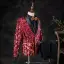 Sparkly Burgundy Sequins 5-piece Long Sleeve Boys Wedding Suits 2025 Body Jewellery Coat Shirt Tie Pants