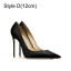 Chic / Beautiful Black Satin Office OL Pumps 2024 12 cm Stiletto Heels Pointed Toe Pumps High Heels
