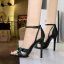 Sexy Noire Soirée Été Sandales Femme 2023 Bride Cheville 11 cm Talons Aiguilles Peep Toes / Bout Ouvert Sandales Talons Hauts
