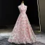 Flower Fairy Multi-Colors Flower Prom Dresses 2024 A-Line / Princess High Neck Sleeveless Backless Floor-Length / Long Prom Formal Dresses