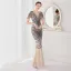 Sexy Black Beading Sequins Evening Dresses 2022 Trumpet / Mermaid V-Neck Sleeveless Floor-Length / Long Evening Party Formal Dresses