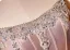Charmant Rosa Perlenstickerei Strass Pailletten Abendkleider 2024 Meerjungfrau Bandeau Ärmellos Rückenfreies Sweep / Pinsel Zug Ball Festliche Kleider