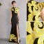 Chinese style Black Gold Sequins Evening Party Cheongsam 2023 Trumpet / Mermaid High Neck Sleeveless Split Front Floor-Length / Long Cheongsam / Qipao