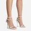 Sexy Charmant Rosa Abend Sandalen Damen 2022 Perle Knöchelriemen 11 cm Stilettos Peeptoes Sandaletten Hochhackige
