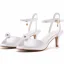 Simple Blanche Promo Satin Perle Sandales Femme 2023 Bride Cheville 6 cm Talons Aiguilles Peep Toes / Bout Ouvert Sandales Talons Hauts