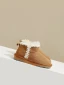 Comfortable Winter Brown Suede Snow Boots 2024 Street Wear Leather Round Toe Womens Boots
