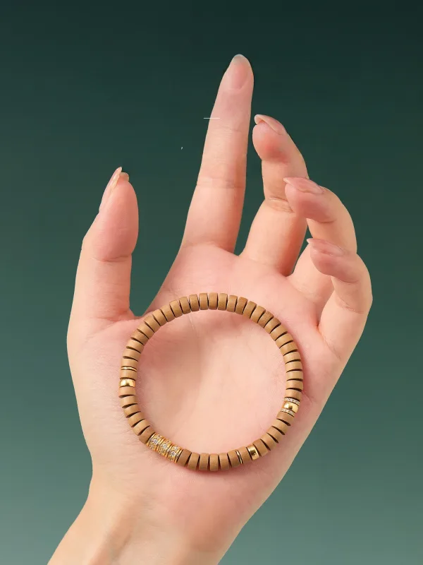 Vintage / Retro Brown Handmade  Sandalwood Bracelet Accessories 2025