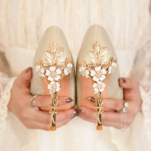 Fashion Sky Blue Rhinestone Metal Flower Bridesmaid Pumps 2022 Sequins 10 cm Stiletto Heels Pointed Toe Pumps High Heels