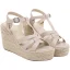 Romain Été Noire Tresser Sandales Femme 2022 Vêtement de rue T-Strap 10 cm Compensées Peep Toes / Bout Ouvert Sandales
