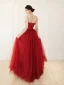 Chic / Belle Rouge Robe De Bal 2024 Princesse De l'épaule Sans Manches Dos Nu Longue Promo Robe De Ceremonie