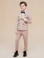 Fashion Beige Long Sleeve Boys Wedding Suits 2022 Coat Pants Shirt Tie Wedding