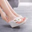 Bohemia White Appliques Outdoor / Garden Womens Sandals 2023 10 cm Wedges Open / Peep Toe Sandals