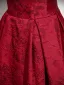 Vintage / Retro Burgundy Printing Prom Dresses 2025 A-Line / Princess Off-The-Shoulder Short Sleeve Backless Floor-Length / Long Formal Dresses