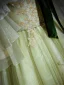 Fashion Sage Green Sequins Pleated Prom Dresses 2023 A-Line / Princess Off-The-Shoulder Bow Short Sleeve Backless Floor-Length / Long Prom Formal Dresses