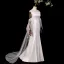 High-end Fashion White Appliques Wedding Dresses 2026 Trumpet / Mermaid Strapless Sleeveless Backless Sweep Train