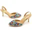 Schöne Weiß Strass Brautschuhe 2023 7 cm Stilettos Spitzschuh Hochzeit Sandaletten Hochhackige