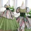 Elegante Salbeigrün Ballkleid Ballkleider 2025 Eckiger Ausschnitt Geschwollenes Kurze Ärmel Rückenfreies Lange Ball Festliche Kleider