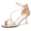 Sexy Gold Street Wear Sequins Womens Sandals 2022 T-Strap 6 cm Stiletto Heels Open / Peep Toe Sandals High Heels