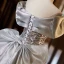 Fashion Sparkly Gradient-Color Beading Sequins Evening Dresses  2024 Trumpet / Mermaid Off-The-Shoulder Short Sleeve Backless Bow Floor-Length / Long Evening Party Formal Dresses
