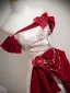 Élégant Bordeaux Appliques Impression Robe De Bal 2025 Princesse De l'épaule Manches Courtes Dos Nu Longue Robe De Ceremonie