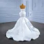 Haut de Gamme Ivoire Satin Trompette / Sirène Robe De Mariée 2022 Bustier Sans Manches Dos Nu Tribunal Train Mariage