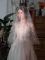 Elegant White Appliques 1.5 m Wedding Veils 2025 Tulle