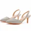 Bling Bling Himmelblau Pailletten Ball Sandalen Damen 2023 6 cm Stilettos Spitzschuh Sandaletten Hochhackige