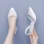 Schlicht Weiß Freizeit Damen schuhe 2026 6 cm Stilettos Spitzschuh Hochhackige
