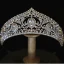 Glitter Zilveren Rhinestone Huwelijk Tiara 2022 Zirkonium Legering Tiara Bruids Haaraccessoires
