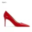 Schöne Nude Handgefertigt Lackleder Ball Pumps 2024 Leder 8 cm Stilettos Spitzschuh Pumps Hochhackige