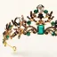Uvanlig Grønn Krystall Rhinestone 2022 Bryllup Tiara Har Tilbehor Legering