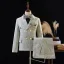Gris 6 pièces Manches Longues Costume Garçon Mariage 2025 Bijoux De Corps Manteau Pantalon Chemise Cravate Gilet Costumes De Mariage pour garçons Mariage