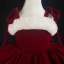 Lovely Christmas Burgundy Velvet Short Flower Girl Dresses 2024 Spaghetti Straps Sleeveless Backless Bow