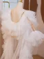 Charmant Blanche Soirée Promo Plissée châle Vestes & Enveloppements 2024 Tulle