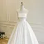 Vintage High End Weiß Handgefertigt Perlenstickerei Pailletten Satin Brautkleider / Hochzeitskleider 2026 A Linie Bandeau Ärmellos Rückenfreies Lange