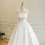 Haut de Gamme Vintage / Originale Blanche Perlage Paillettes Satin Robe De Mariée 2026 Princesse Bustier Sans Manches Dos Nu Longue