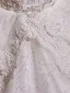 Charming White Beading Pearl Sequins Cascading Ruffles Birthday Flower Girl Dresses 2023 Ball Gown Scoop Neck Puffy Short Sleeve Floor-Length / Long Flower Girl Dresses